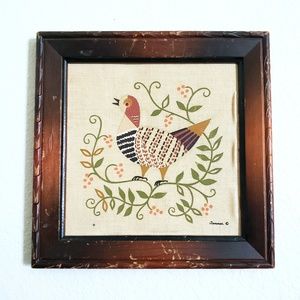 Rustic Vintage Wall Art Fowl Bird